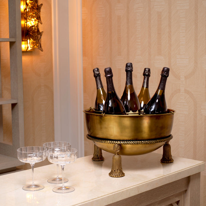Champagne Cooler Tassel - Vintage brass finish