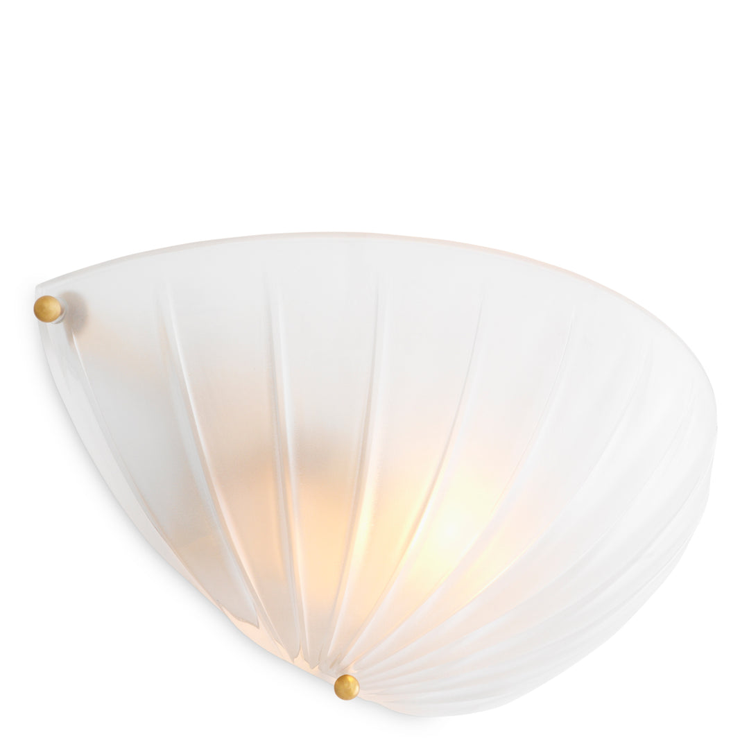 Wall Lamp Maranello - Antique brass finish | frosted glass