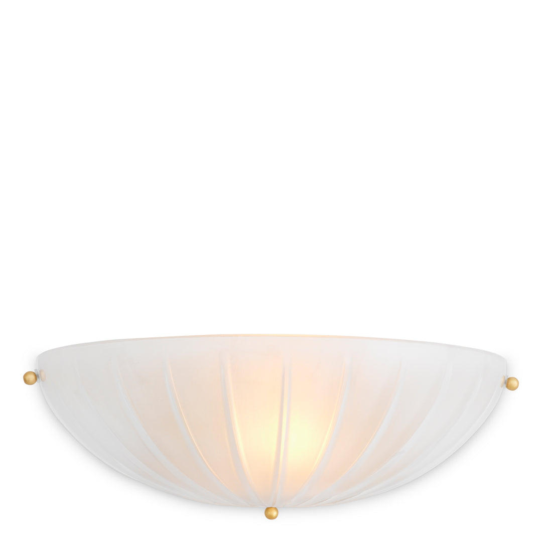 Wall Lamp Maranello - Antique brass finish | frosted glass