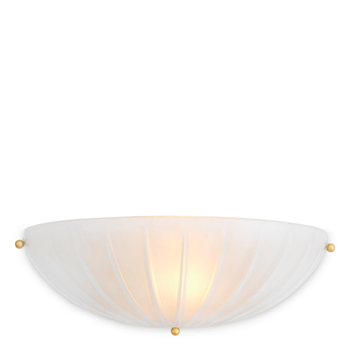 Wall Lamp Maranello - Antique brass finish | frosted glass