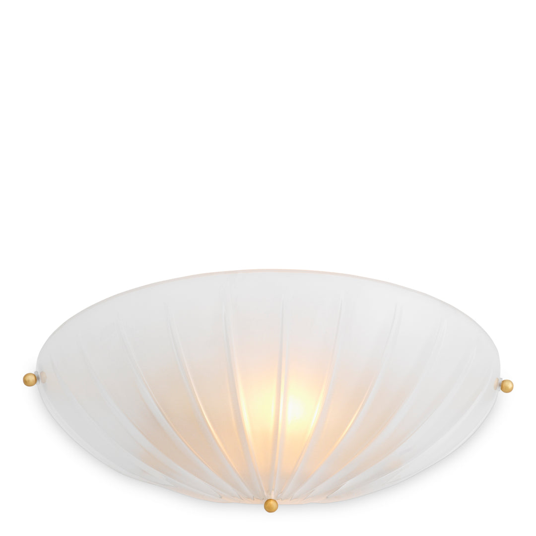 Wall Lamp Maranello - Antique brass finish | frosted glass
