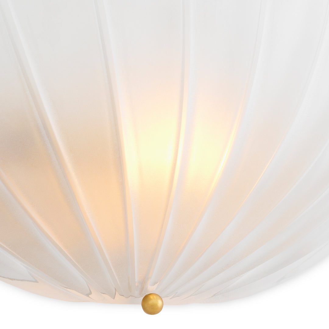 Wall Lamp Maranello - Antique brass finish | frosted glass