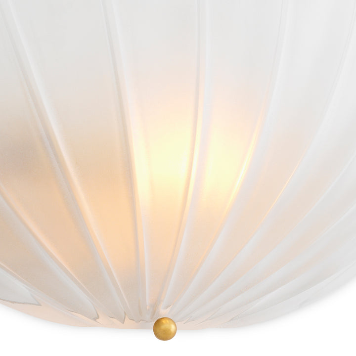 Wall Lamp Maranello - Antique brass finish | frosted glass