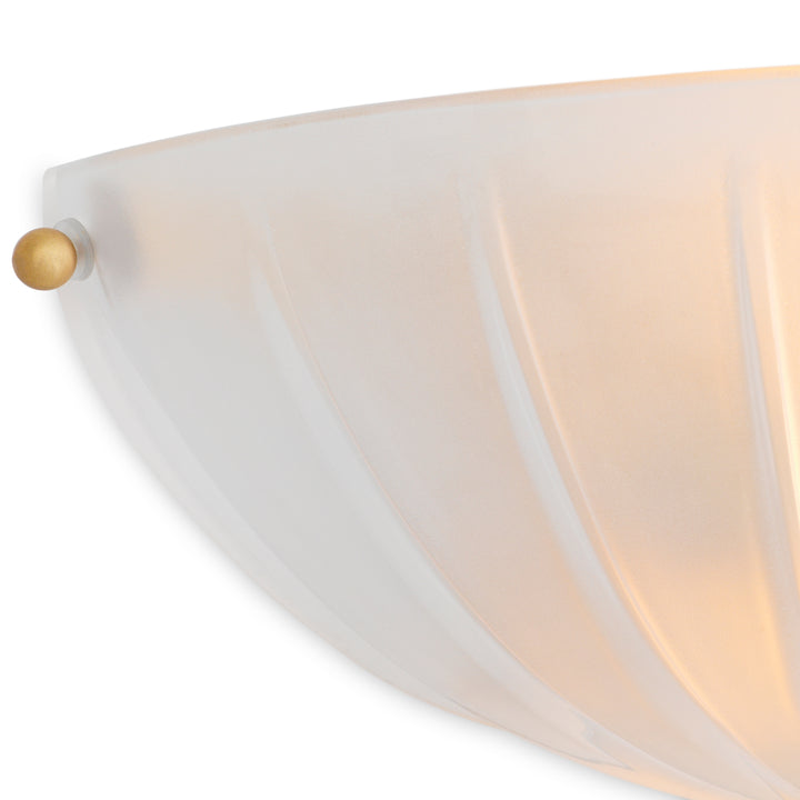 Wall Lamp Maranello - Antique brass finish | frosted glass