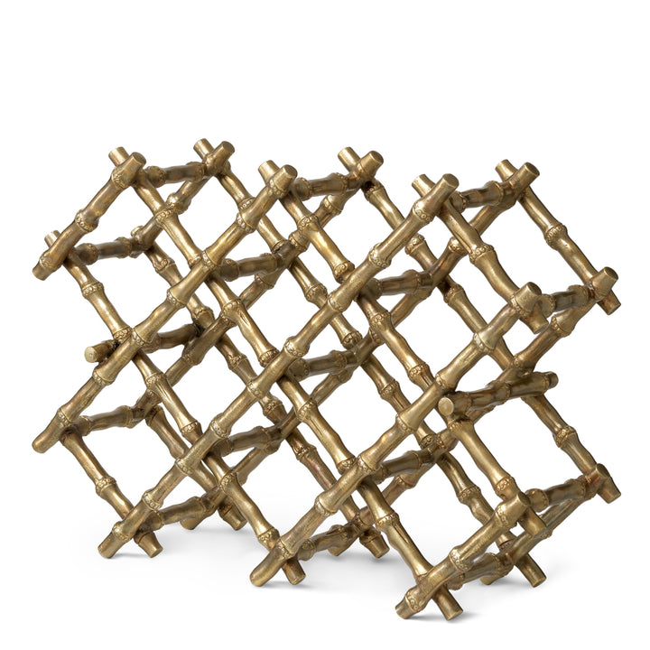 Wine Rack Sassari - Vintage brass finish