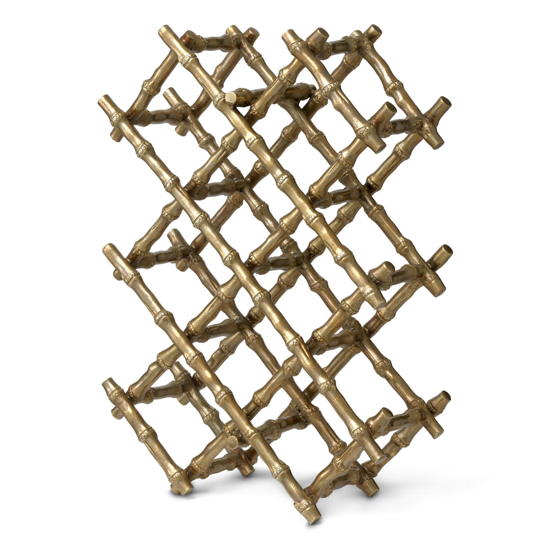 Wine Rack Sassari - Vintage brass finish