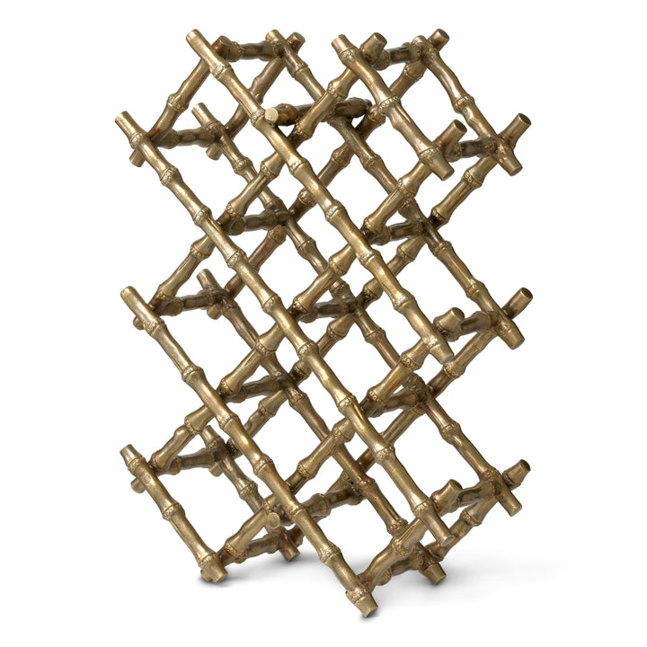 Wine Rack Sassari - Vintage brass finish