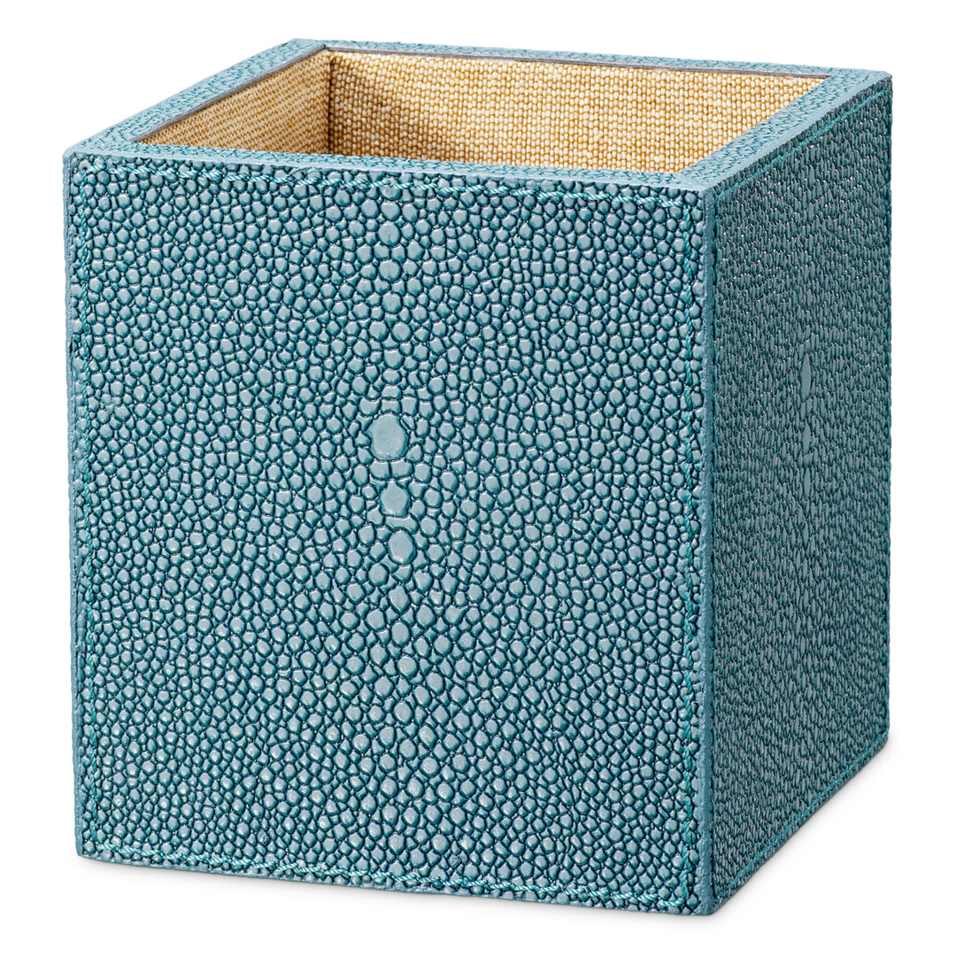 Desk Set Scaleo set of 3 - Blue faux shagreen