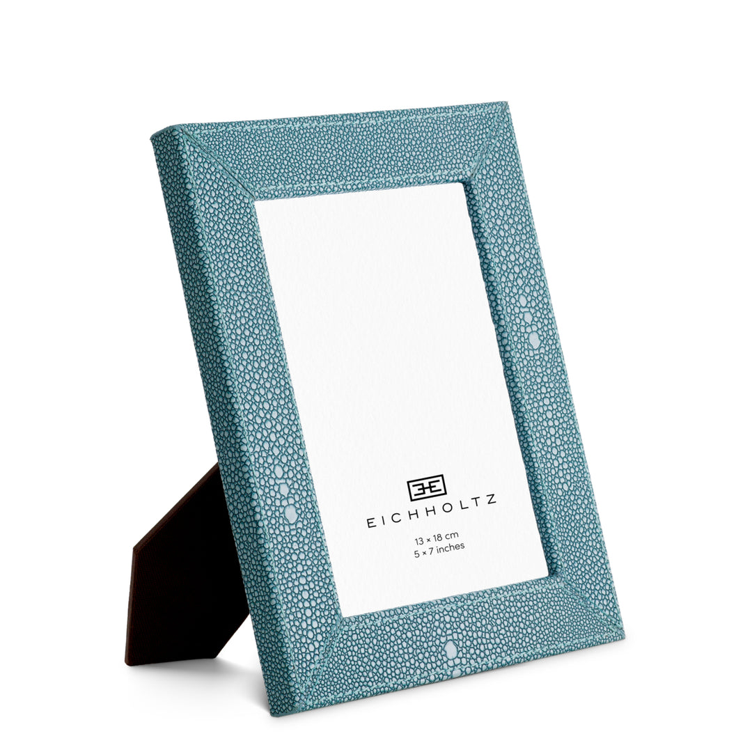 Picture Frame Scaleo set of 2 - Blue faux shagreen