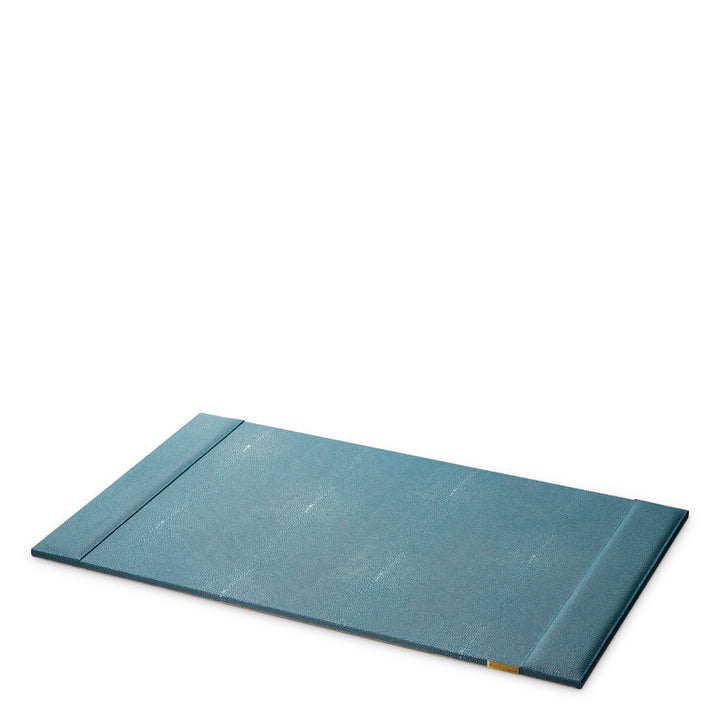 Desk Blotter Scaleo - Blue faux shagreen
