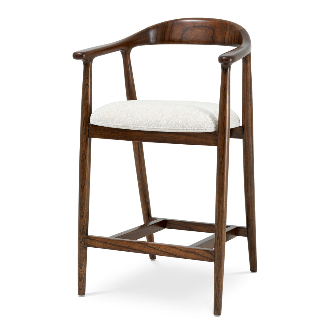 Counter stool Beale - Classic brown finish | sentier cream