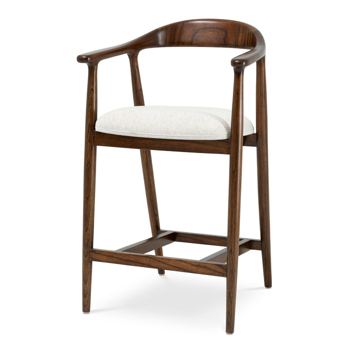 Counter stool Beale - Classic brown finish | sentier cream