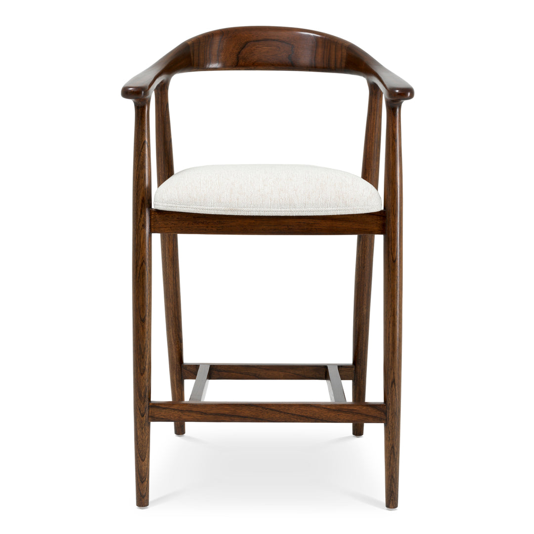 Counter stool Beale - Classic brown finish | sentier cream