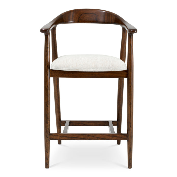 Counter stool Beale - Classic brown finish | sentier cream