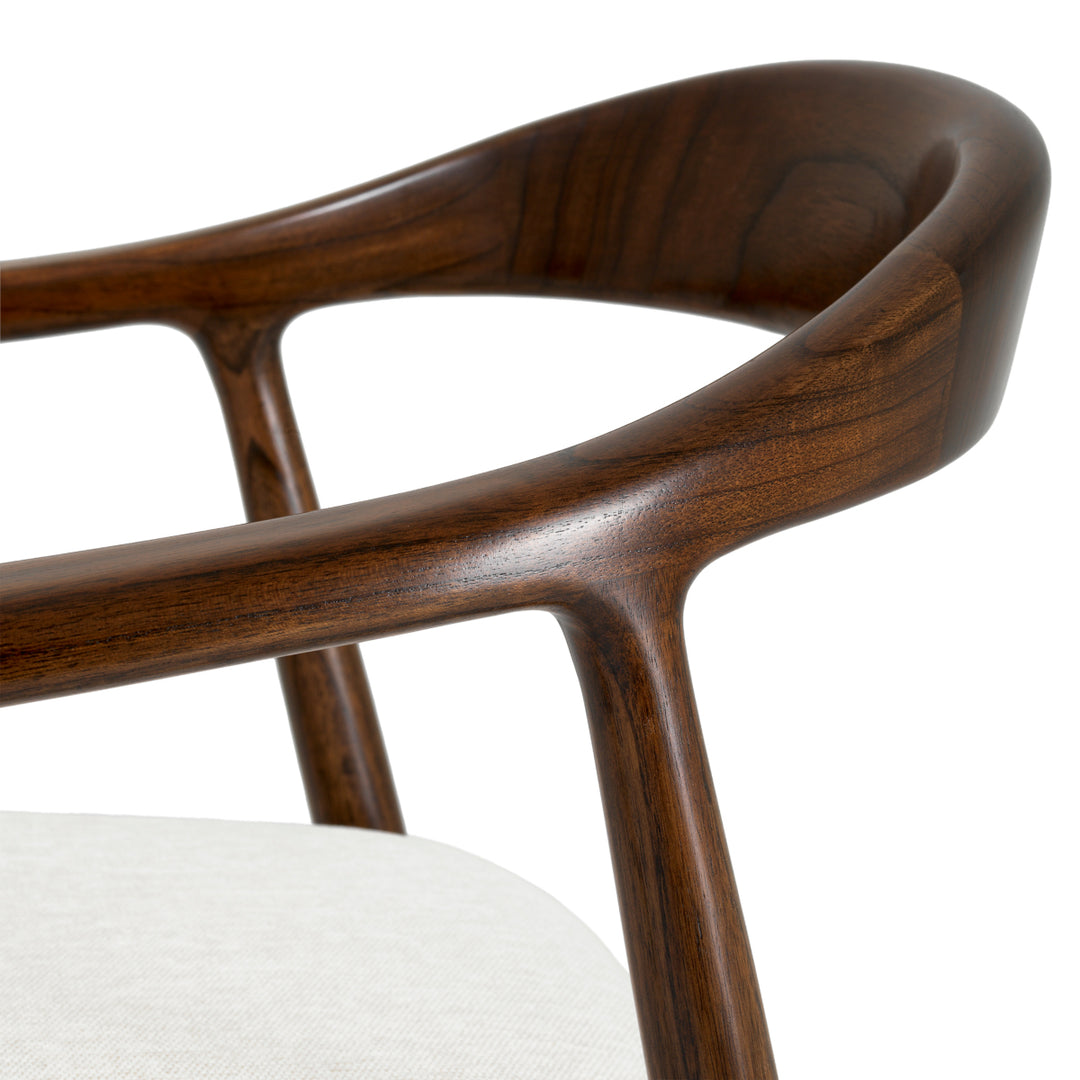 Counter stool Beale - Classic brown finish | sentier cream