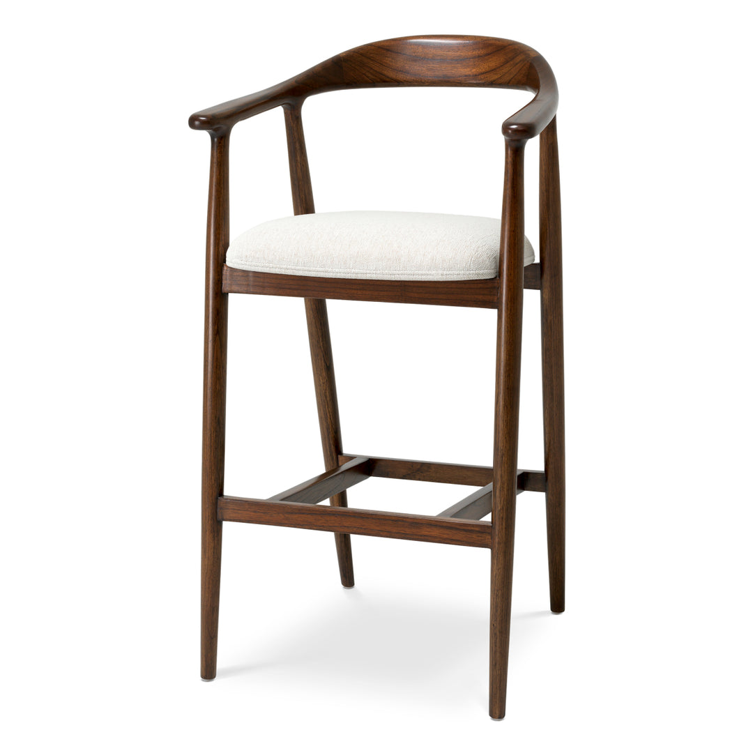 Bar Stool Beale - Classic brown finish | sentier cream