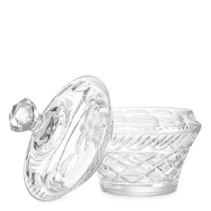 Jar Cortham - Clear glass | hand blown | hand cut