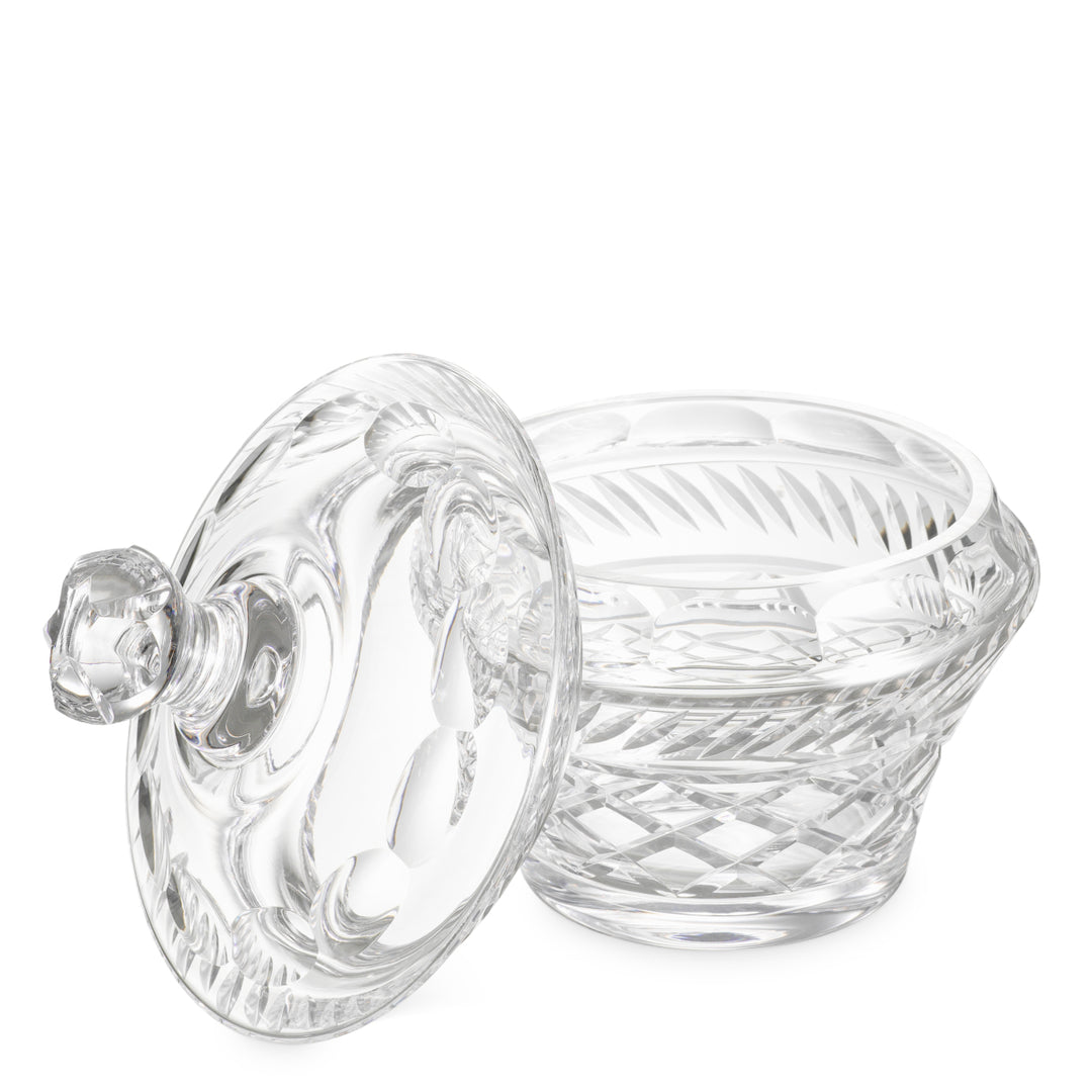 Jar Cortham - Clear glass | hand blown | hand cut