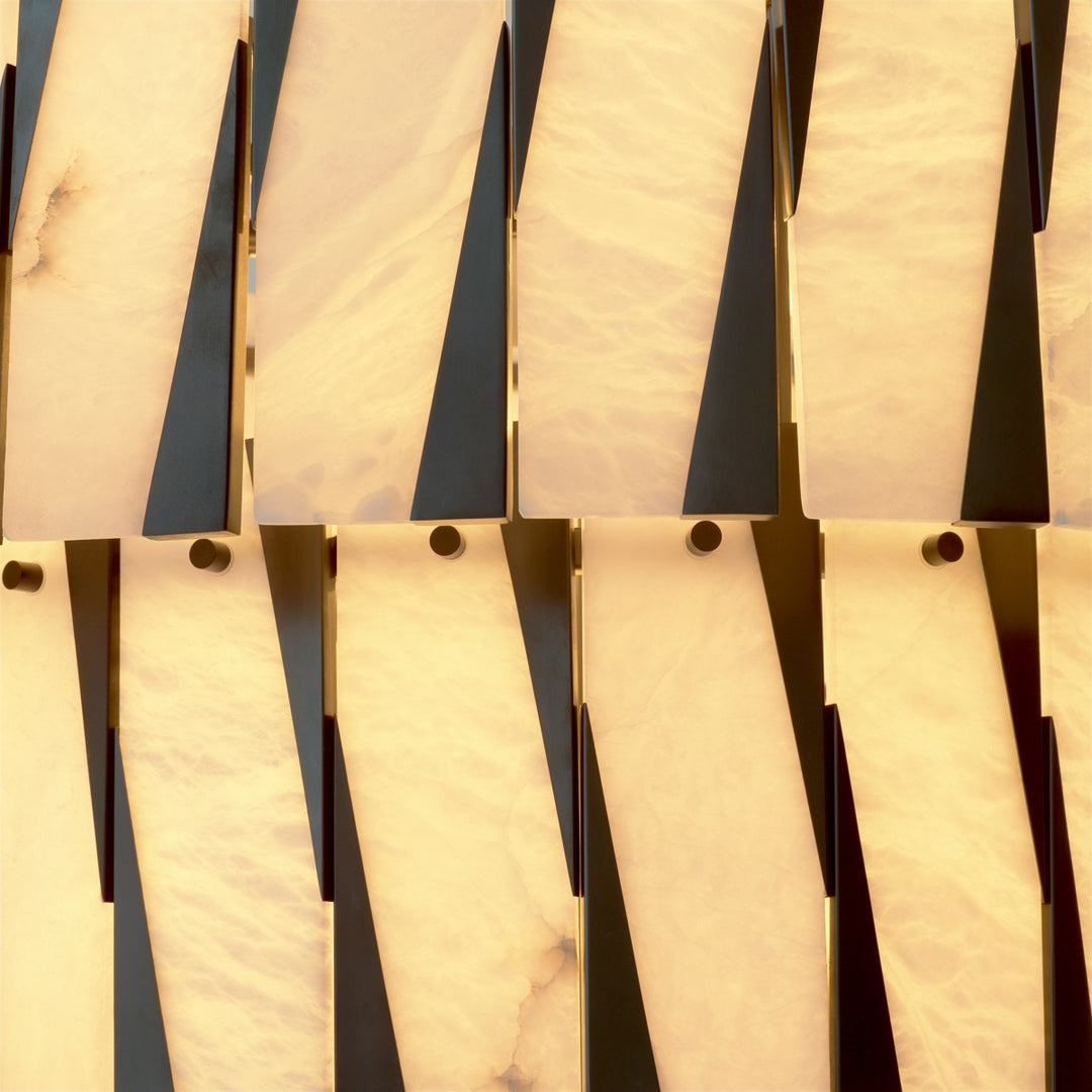 Chandelier Rivington - Bronze highlight finish | alabaster