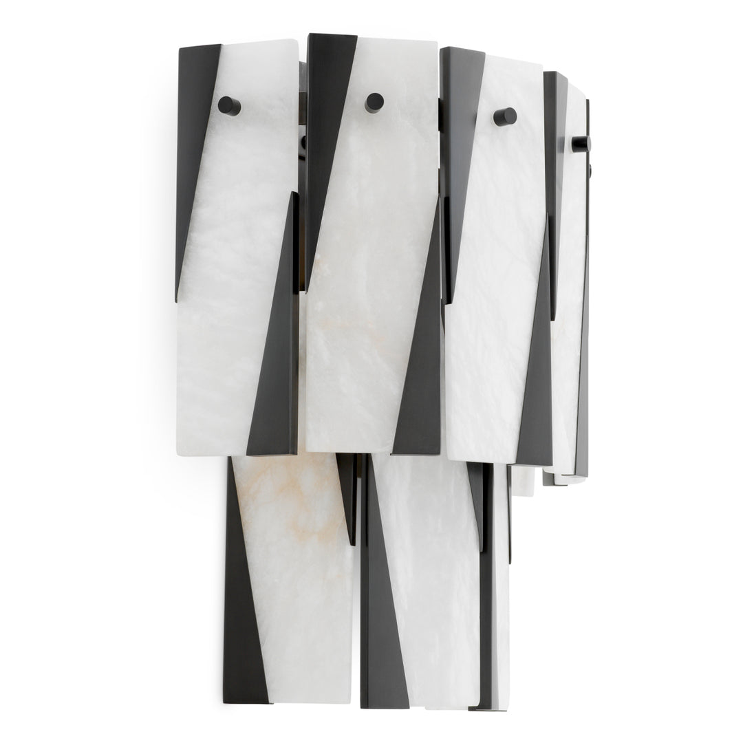 Wall Lamp Rivington - Bronze highlight finish | alabaster