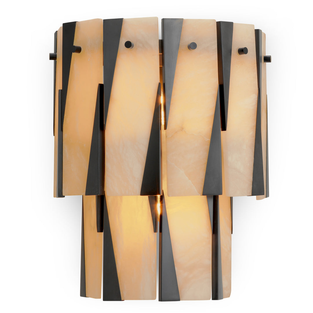 Wall Lamp Rivington - Bronze highlight finish | alabaster