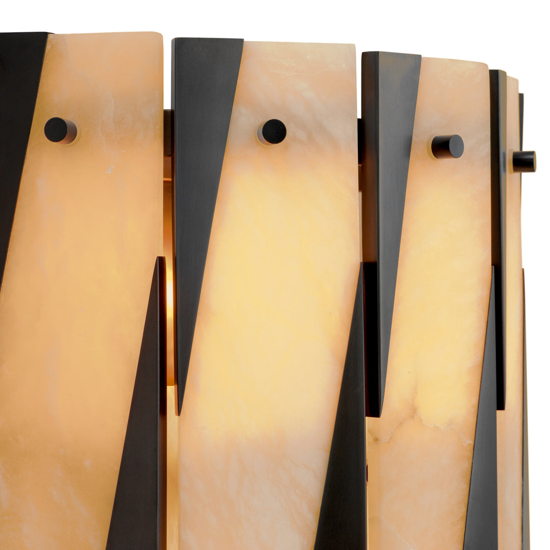 Wall Lamp Rivington - Bronze highlight finish | alabaster