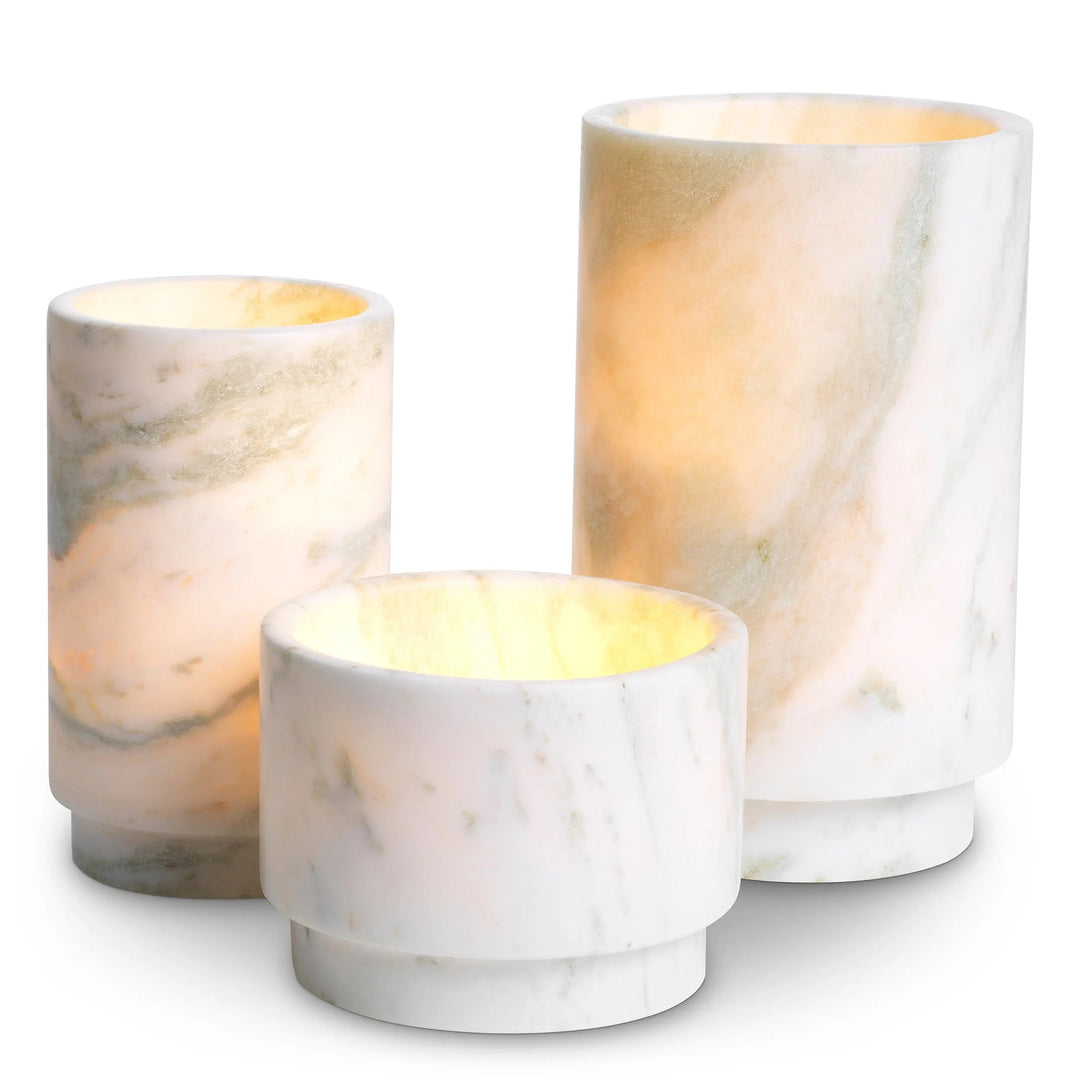 Tealight Holder Leonidas Green Onyx Set Of 3 - image 1