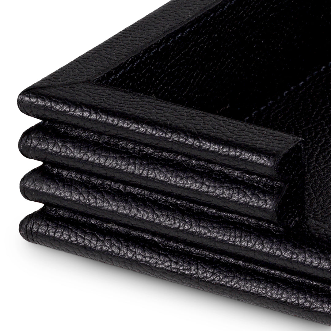 Desk Set Elvane set of 3 - Black leather