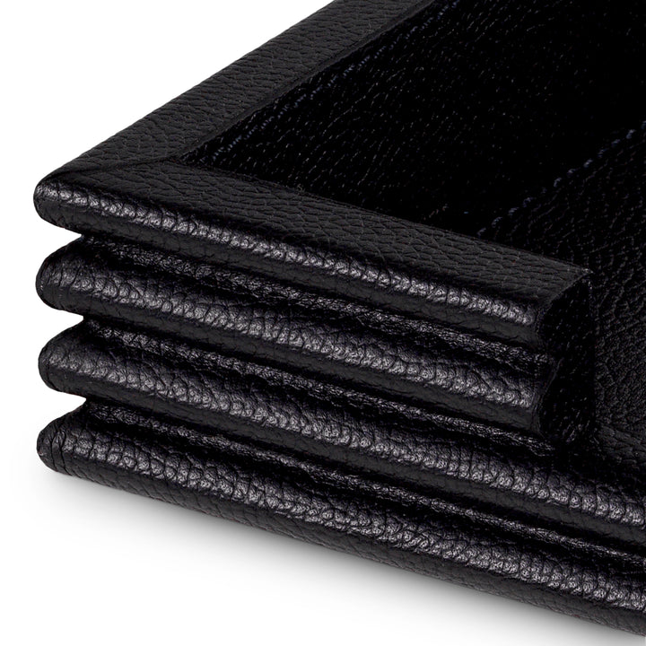 Desk Set Elvane set of 3 - Black leather