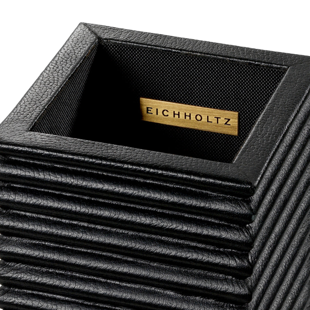 Desk Set Elvane set of 3 - Black leather