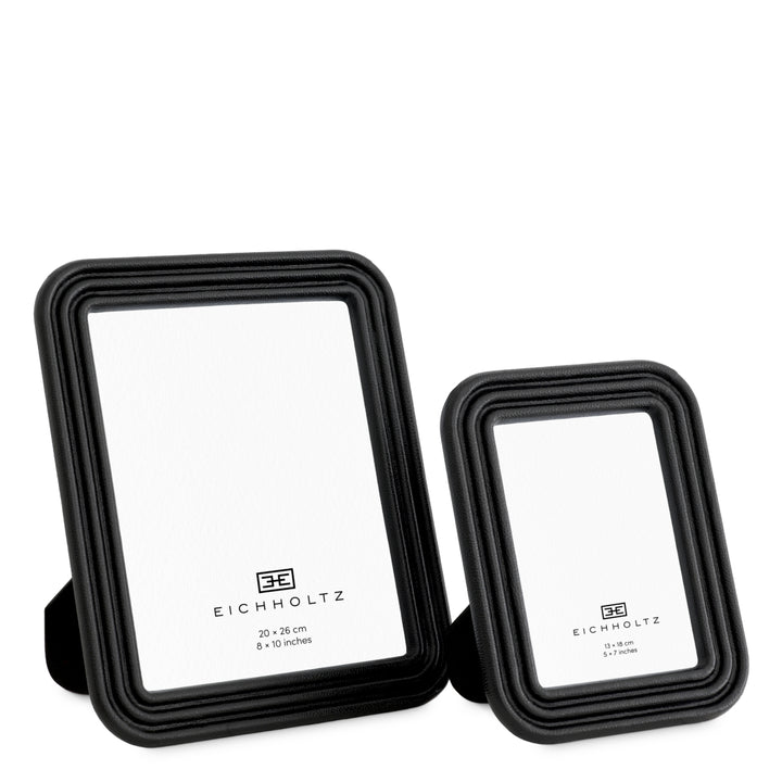 Picture Frame Elvane set of 2 - Black leather