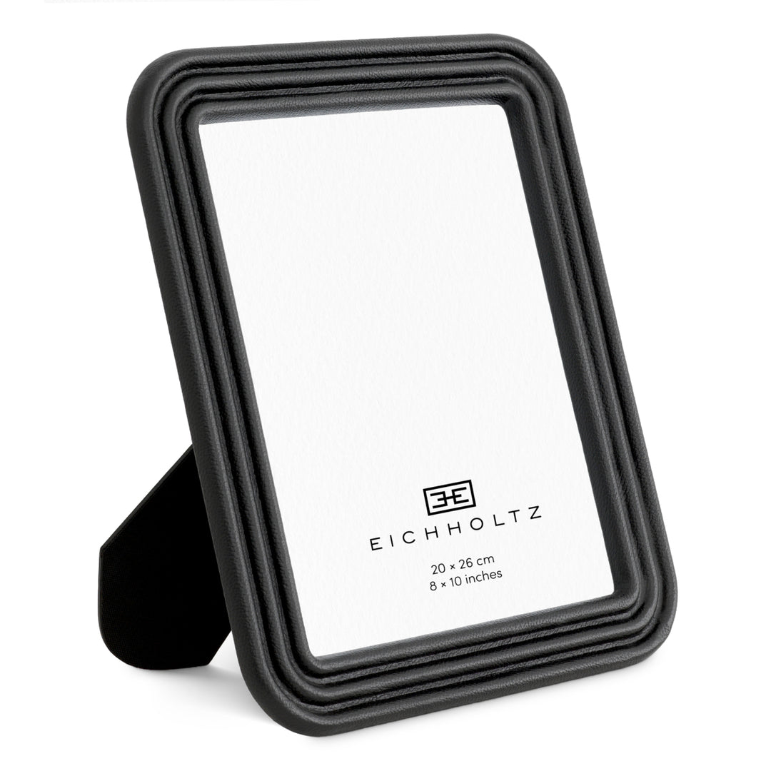 Picture Frame Elvane set of 2 - Black leather