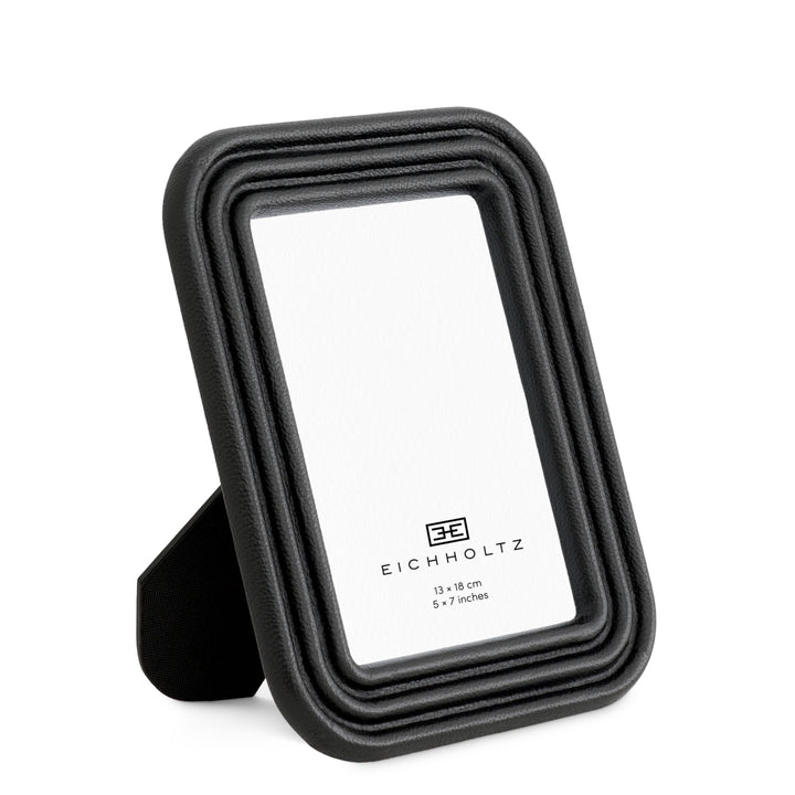 Picture Frame Elvane set of 2 - Black leather