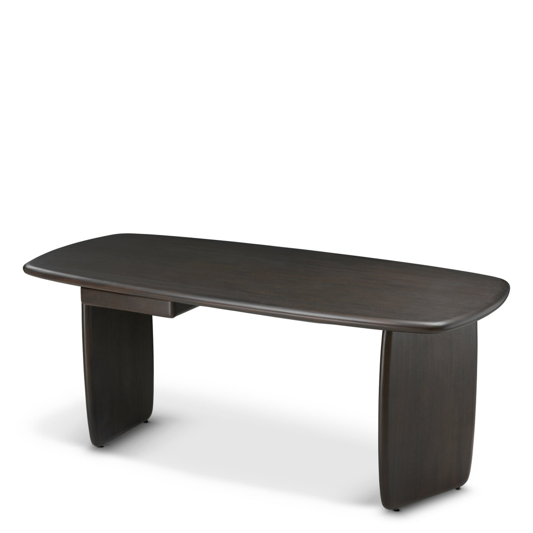 Desk Windsor - Solid mahogany wood | coffee finish