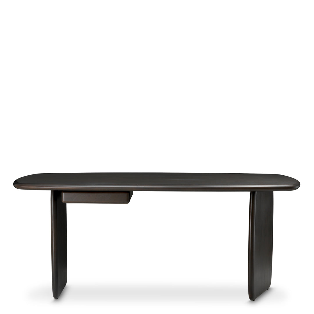 Desk Windsor - Solid mahogany wood | coffee finish