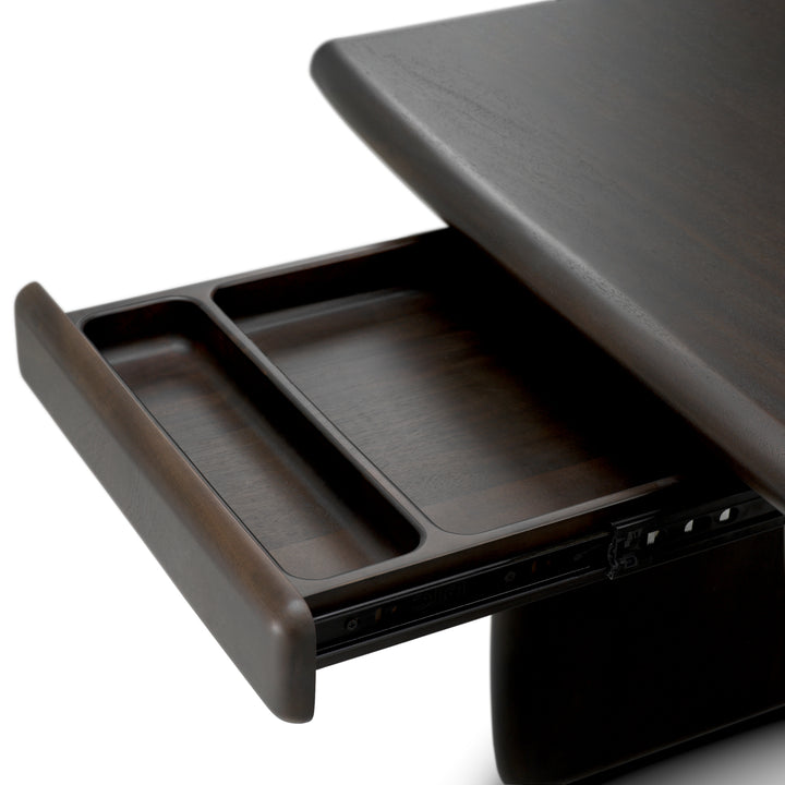 Desk Windsor - Solid mahogany wood | coffee finish