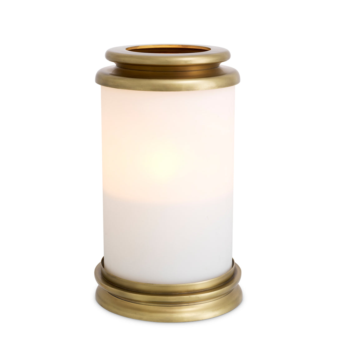 Hurricane Carrington S - Vintage brass finish | white glass