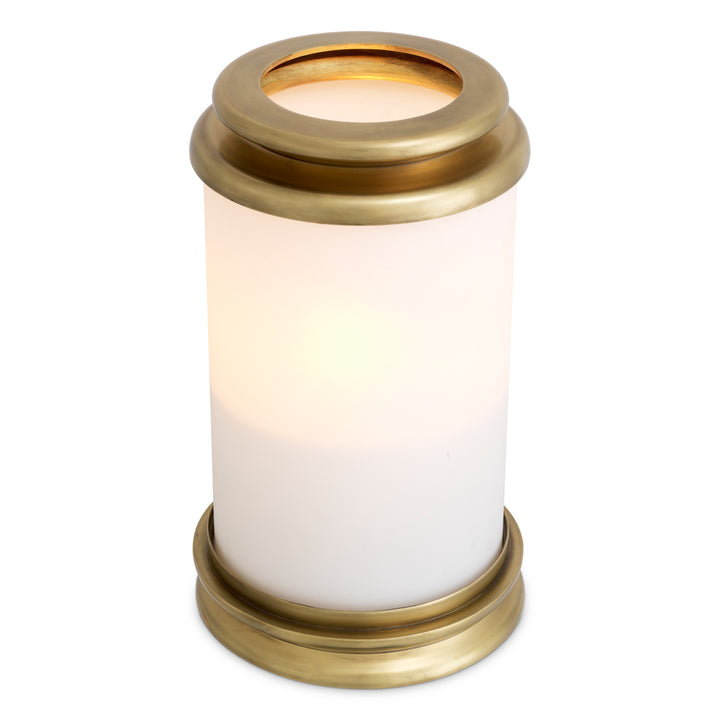 Hurricane Carrington S - Vintage brass finish | white glass
