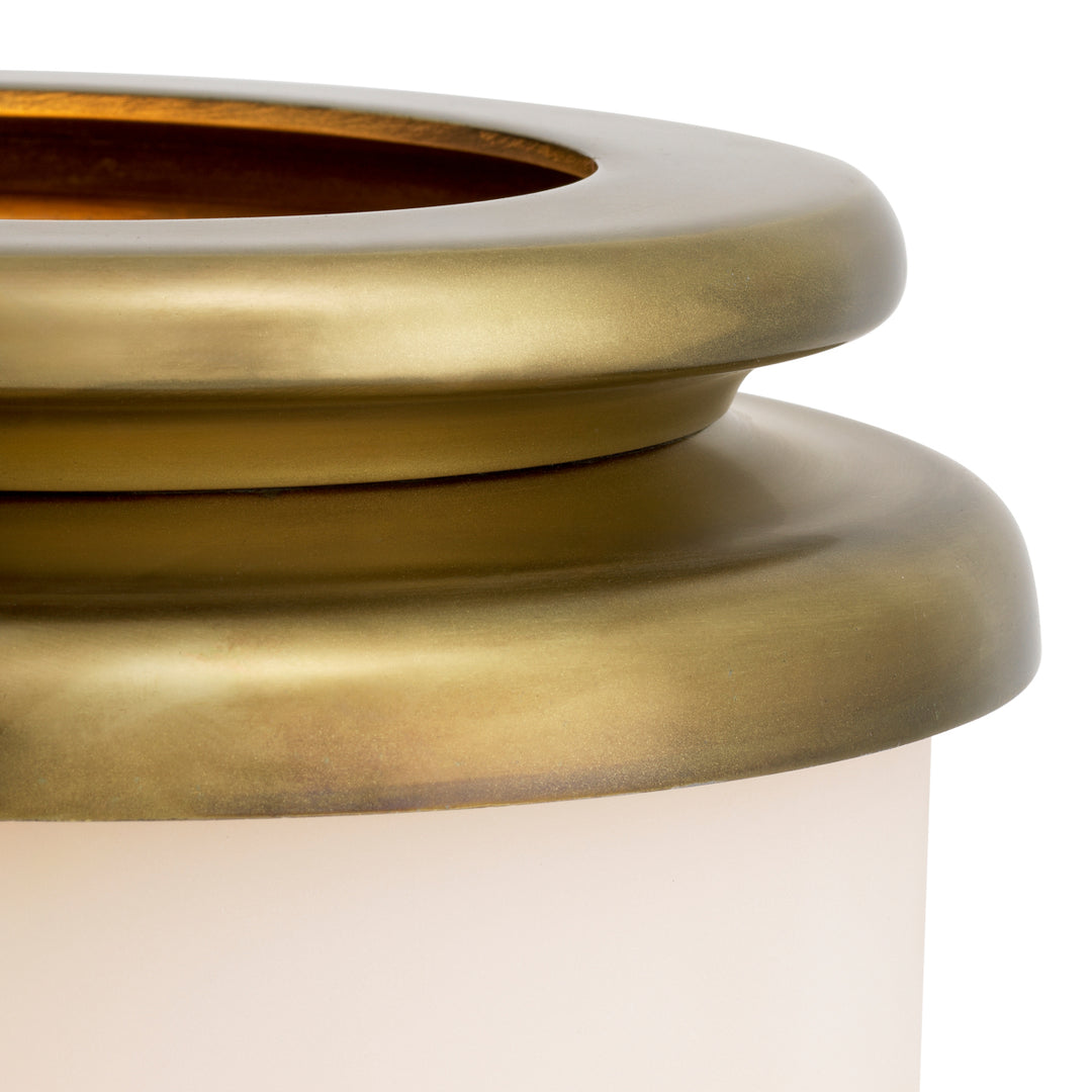 Hurricane Carrington S - Vintage brass finish | white glass