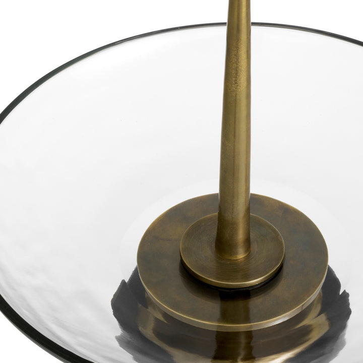 Bowl Opio - Vintage brass finish | clear glass