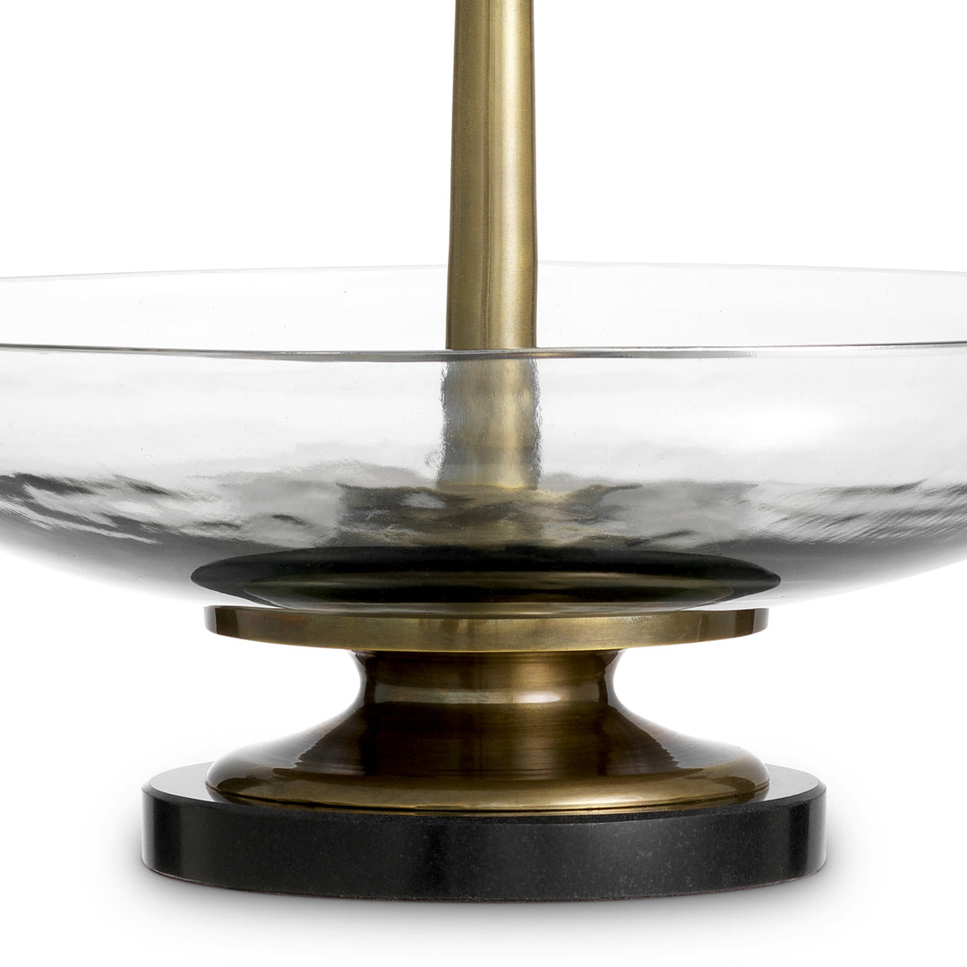 Bowl Opio - Vintage brass finish | clear glass