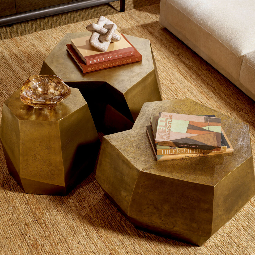Coffee Table Urbino set of 2 - Vintage brass finish