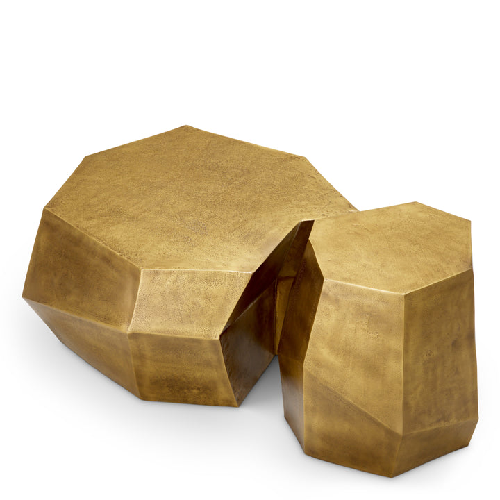 Coffee Table Urbino set of 2 - Vintage brass finish