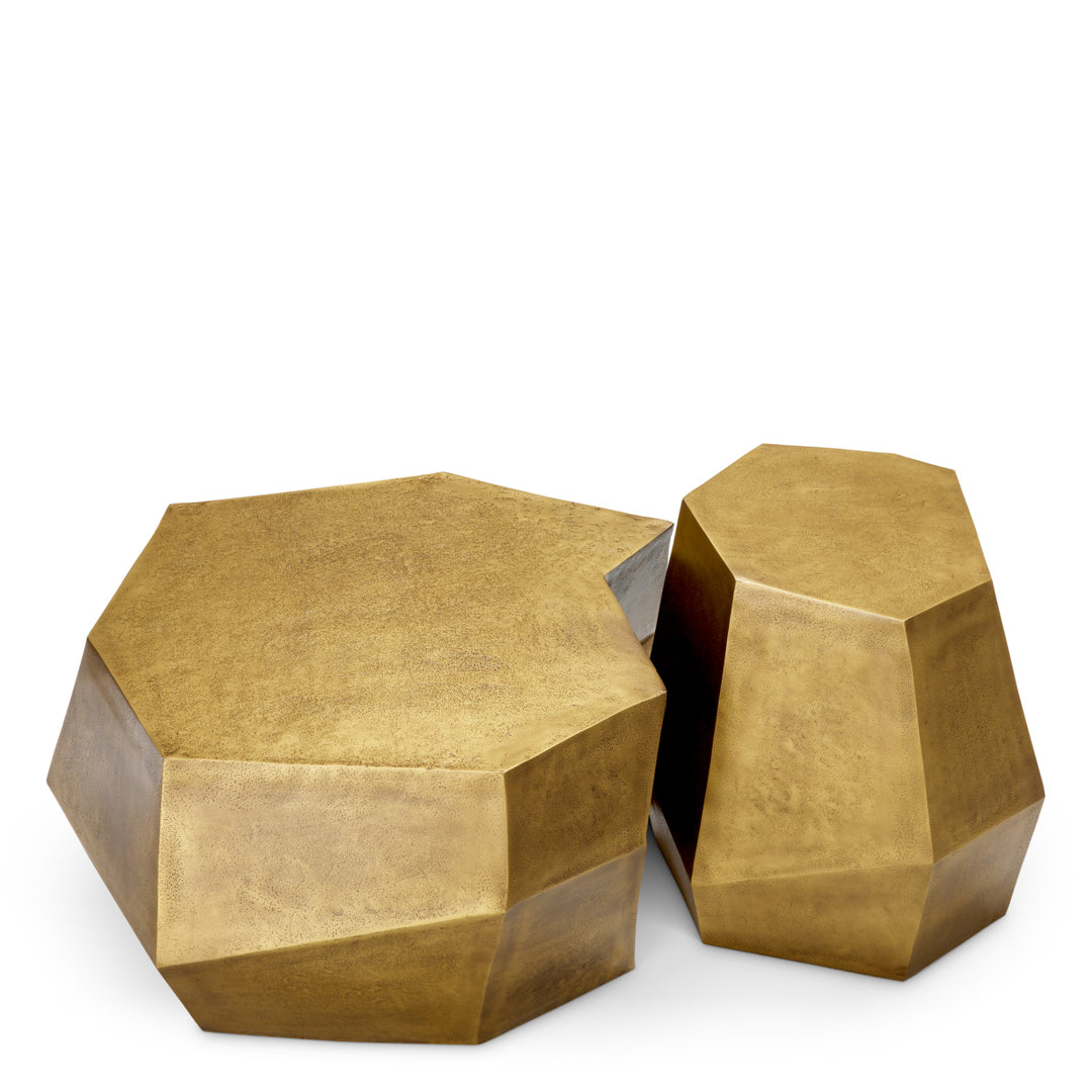 Coffee Table Urbino set of 2 - Vintage brass finish