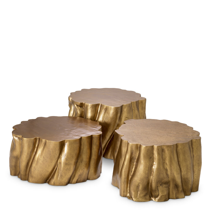 Coffee Table Frederico set of 3 - Vintage brass finish