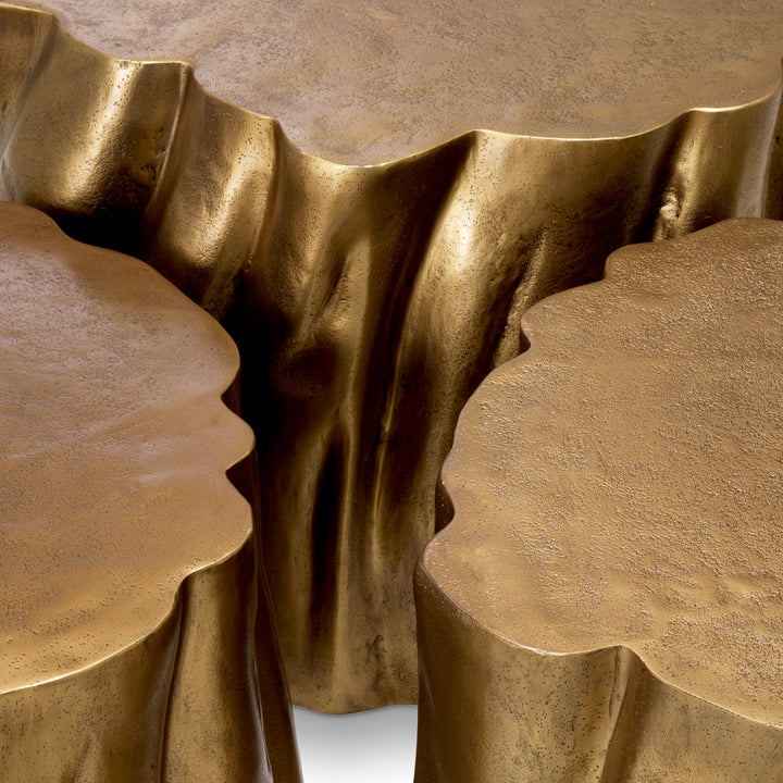 Coffee Table Frederico set of 3 - Vintage brass finish