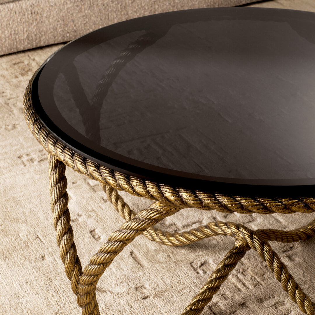 Coffee Table Vedra - Antique brass finish | smoke glass