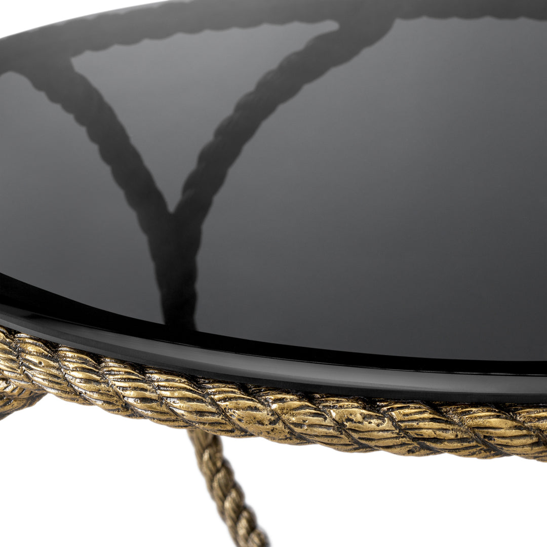 Coffee Table Vedra - Antique brass finish | smoke glass