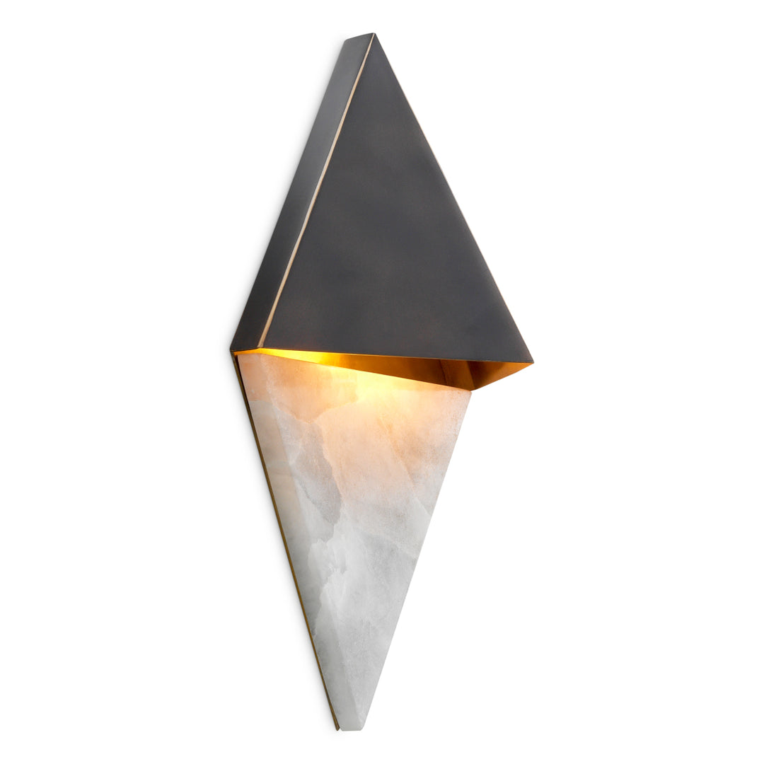 Wall Lamp Mirabeau - Bronze highlight finish | alabaster