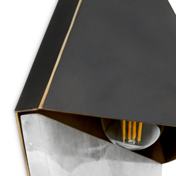 Wall Lamp Mirabeau - Bronze highlight finish | alabaster